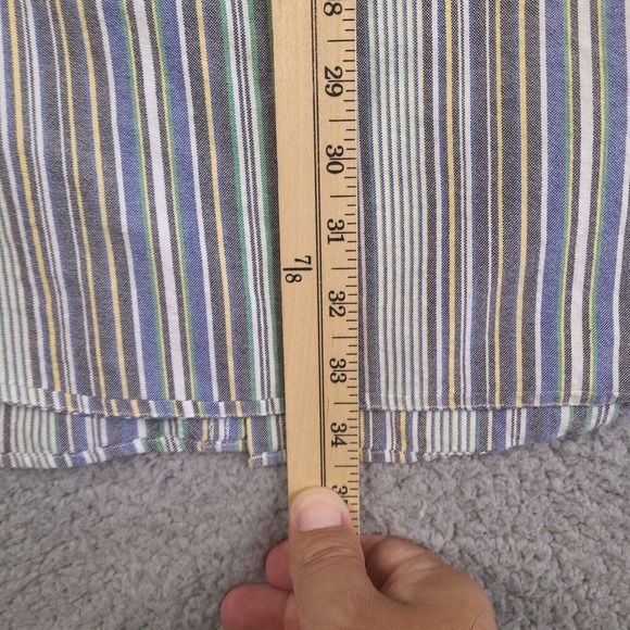 Chaps Shirt Mens‎ XXL Multicolor Striped Button Down Long Sleeve Pocket Cotton - Picture 14 of 15